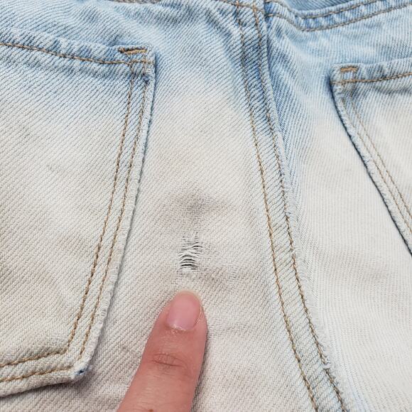 Old Navy Jean Shorts Girls 14 Blue Denim Cut Off Button Fly Adjustable Waist - Picture 8 of 15